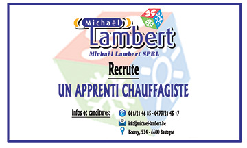Michaël Lambert recrute un apprenti chauffagiste